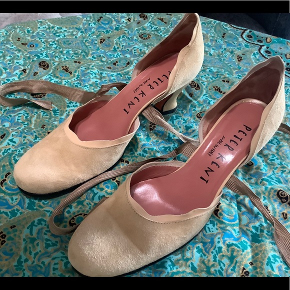 Peter Kent suede low heel vintage style shoes size 38 1/2 made in Italy. - Picture 3 of 8